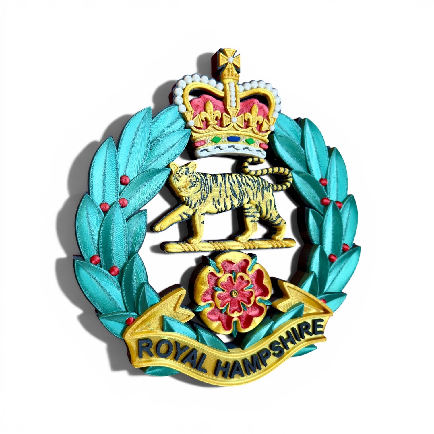 Royal Hampshire Regiment Full Colour Cap Badge Crest - Precision Military Emblems 
