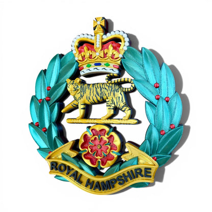 Royal Hampshire Regiment Full Colour Cap Badge Crest - Precision Military Emblems 