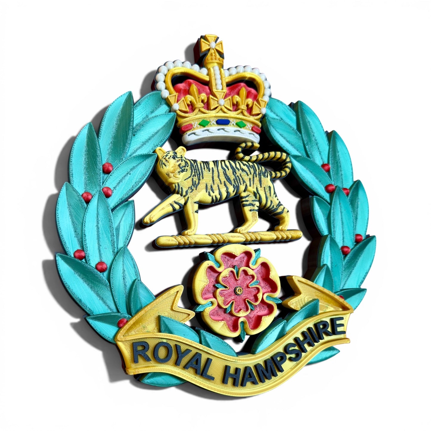 Royal Hampshire Regiment Full Colour Cap Badge Crest - Precision Military Emblems 