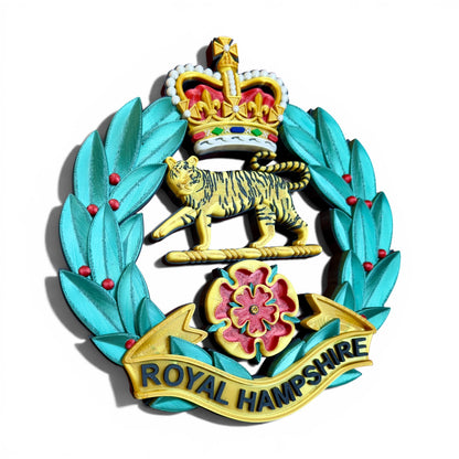 Royal Hampshire Regiment Full Colour Cap Badge Crest - Precision Military Emblems 