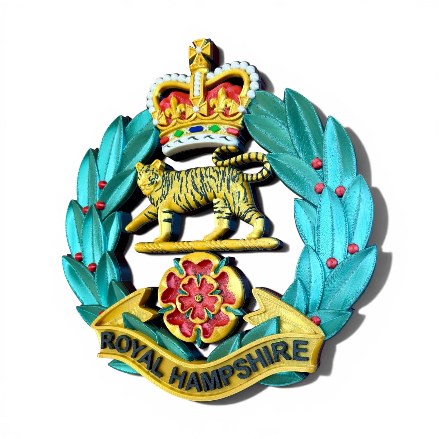 Royal Hampshire Regiment Full Colour Cap Badge Crest - Precision Military Emblems 