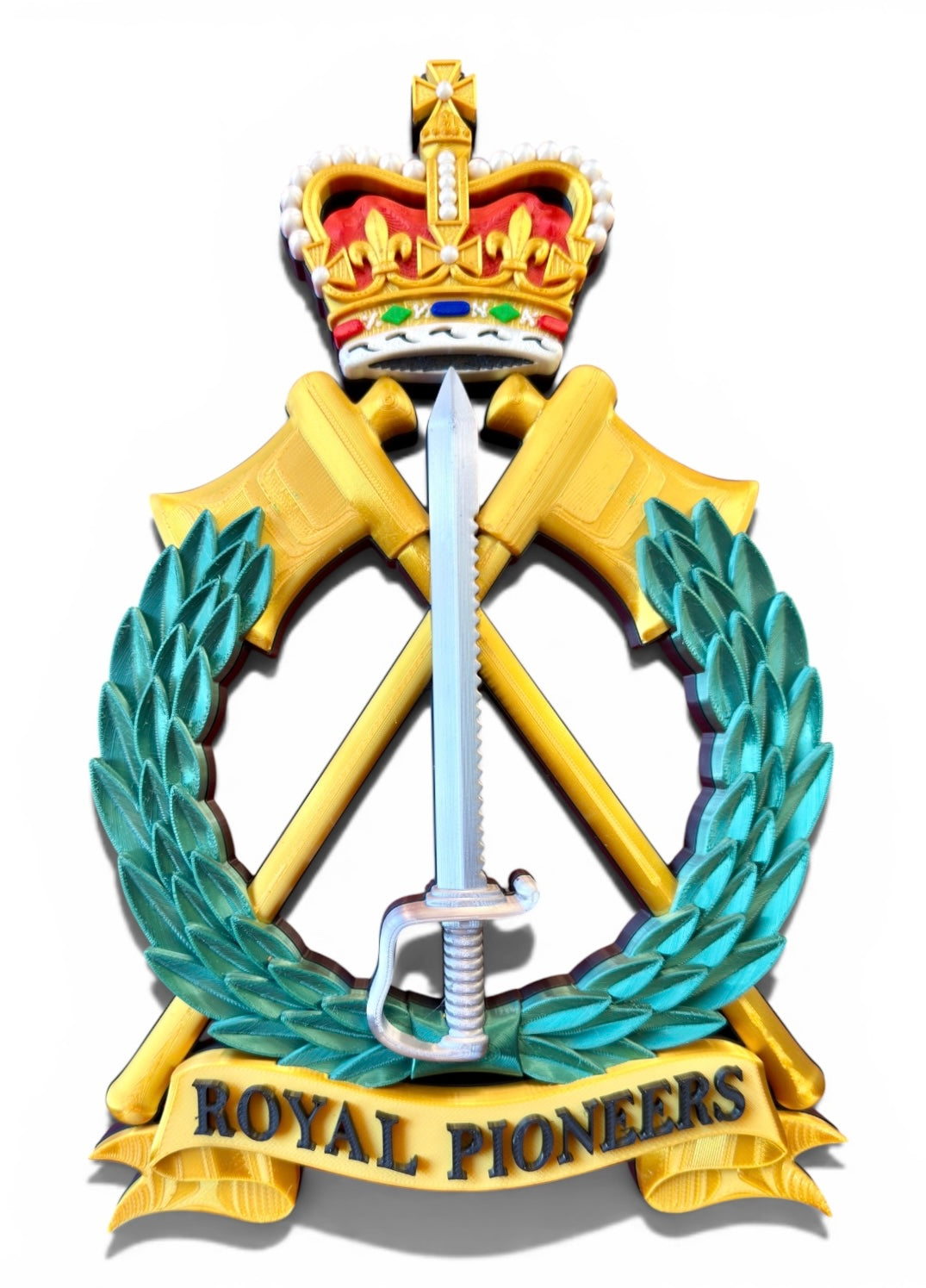 Royal Pioneers Full Colour Cap Badge Crest - Precision Military Emblems 