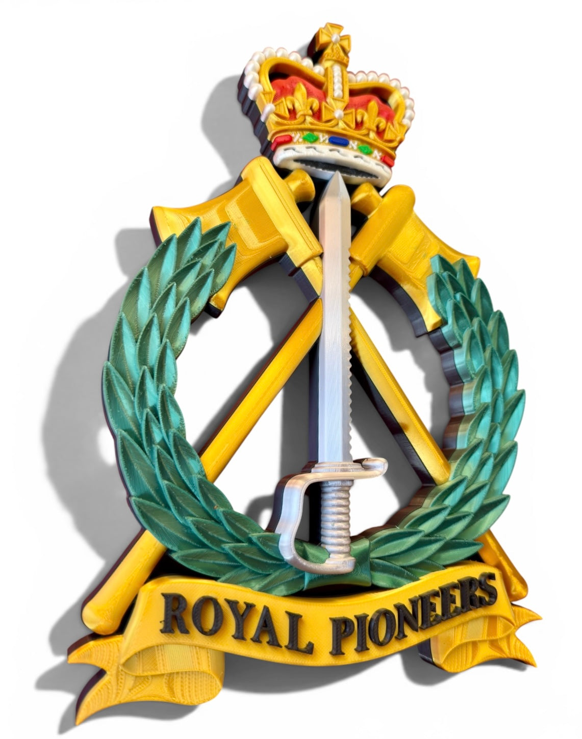 Royal Pioneers Full Colour Cap Badge Crest - Precision Military Emblems 