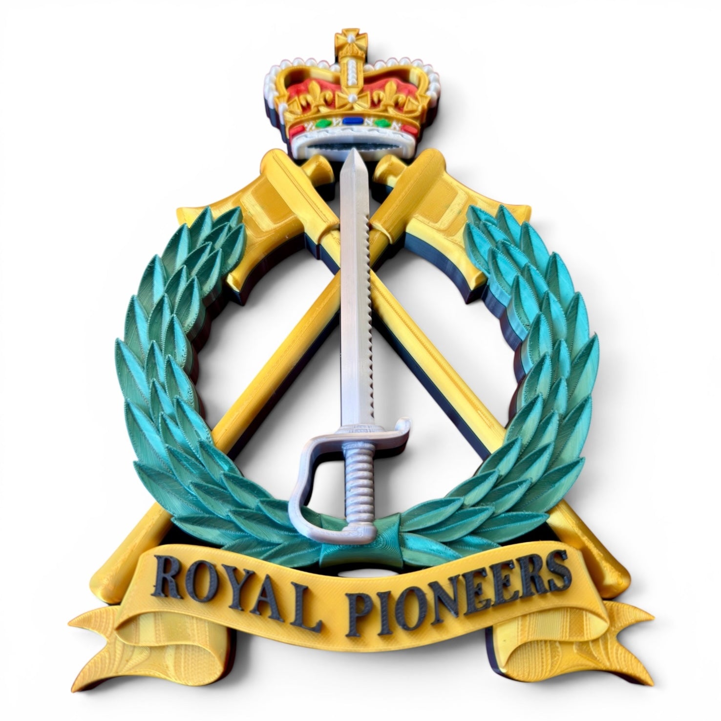Royal Pioneers Full Colour Cap Badge Crest - Precision Military Emblems 