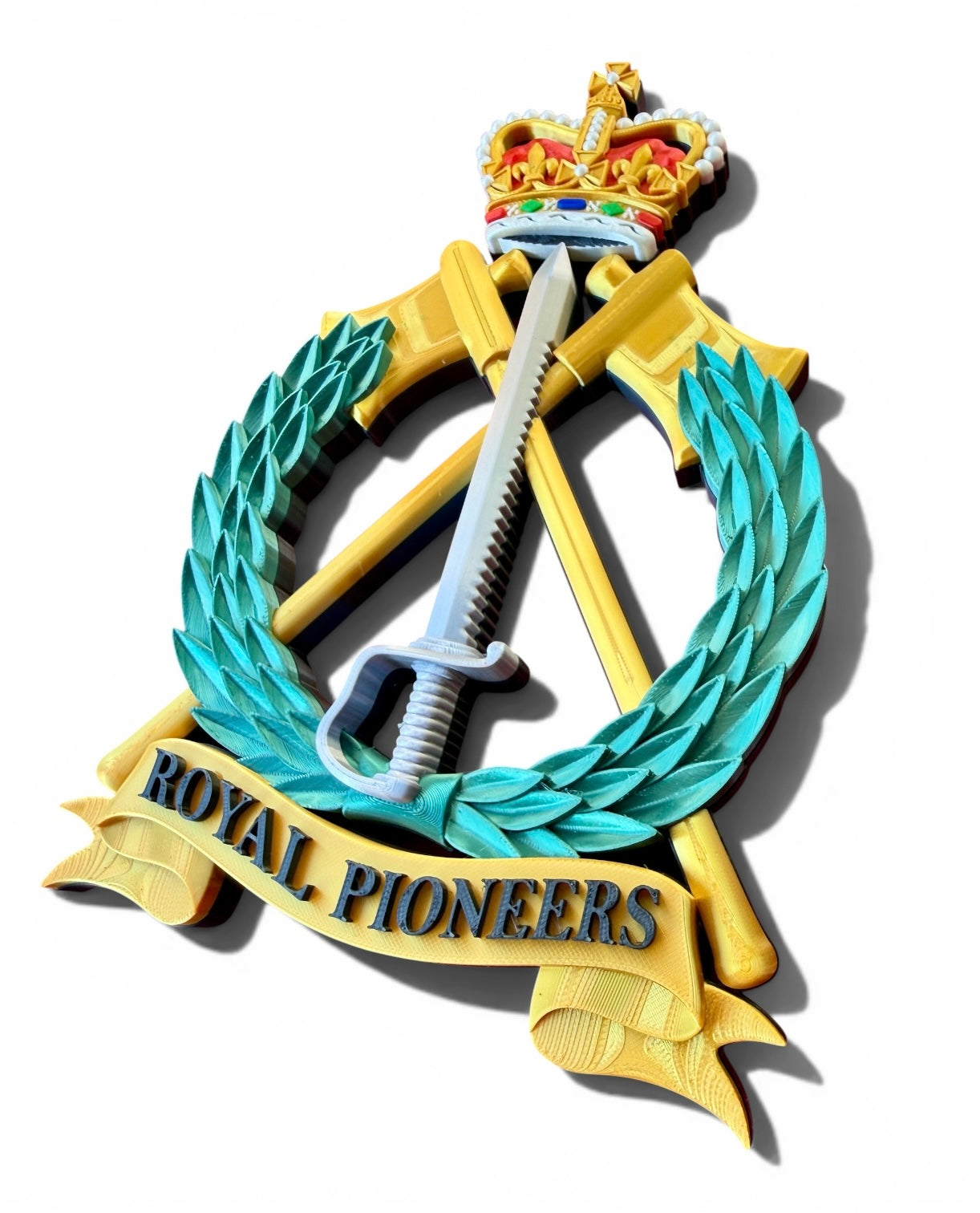 Royal Pioneers Full Colour Cap Badge Crest - Precision Military Emblems 