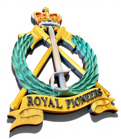 Royal Pioneers Full Colour Cap Badge Crest - Precision Military Emblems 