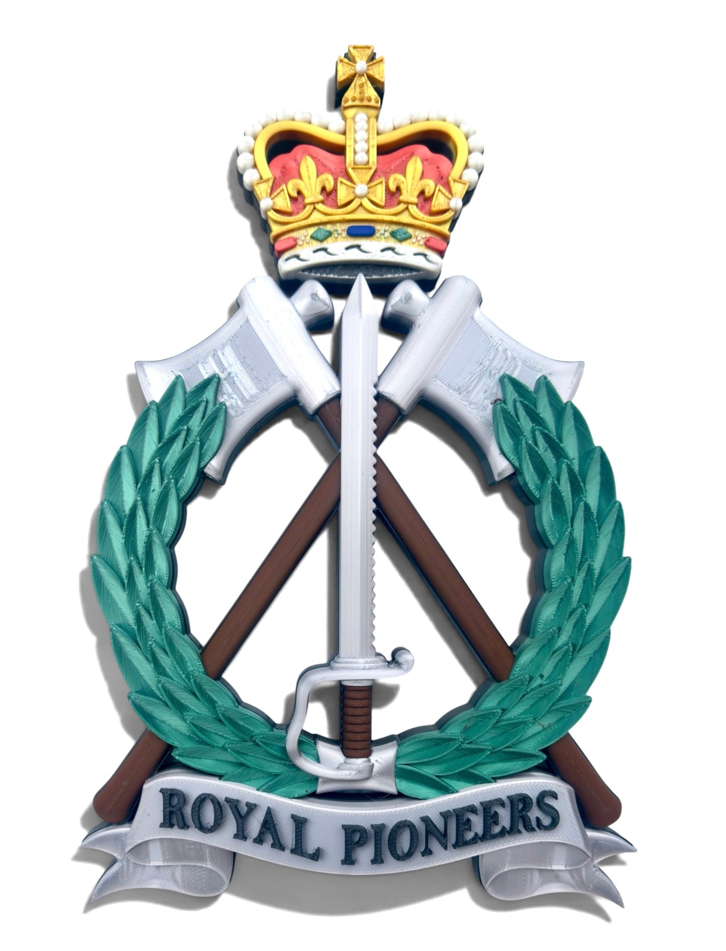 Royal Pioneers Corps Full Colour Cap Badge - Precision Military Emblems 