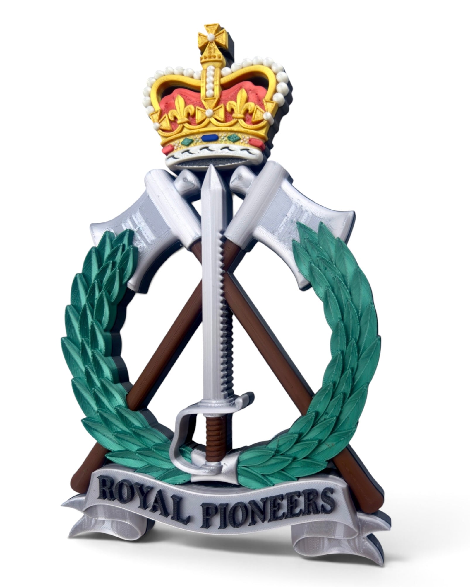 Royal Pioneers Corps Full Colour Cap Badge - Precision Military Emblems 
