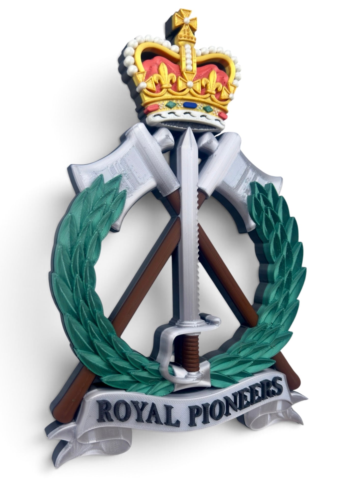 Royal Pioneers Corps Full Colour Cap Badge - Precision Military Emblems 