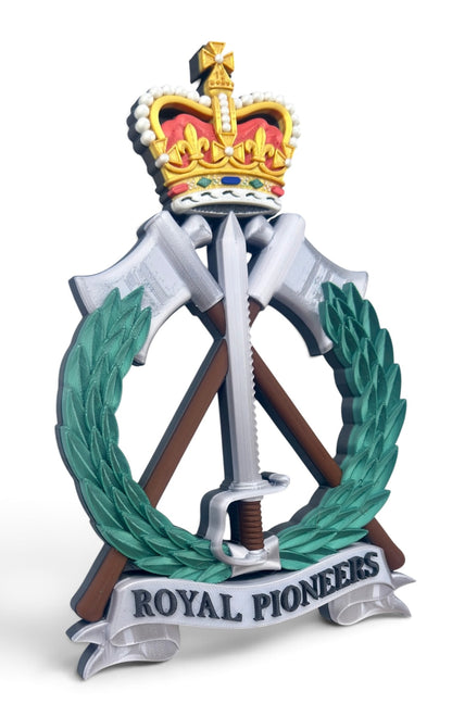 Royal Pioneers Corps Full Colour Cap Badge - Precision Military Emblems 