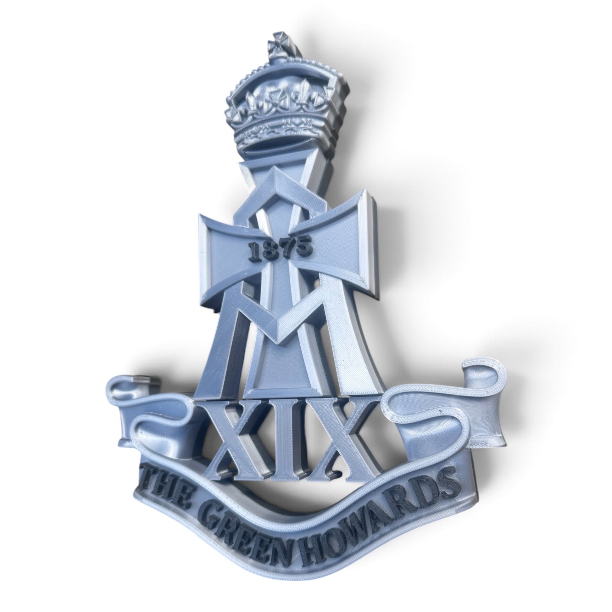 Green Howards Cap Badge Silver & Black - Precision Military Emblems 