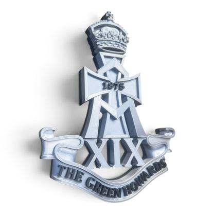 Green Howards Cap Badge Silver & Black - Precision Military Emblems 