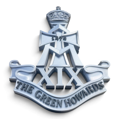 Green Howards Cap Badge Silver & Black - Precision Military Emblems 