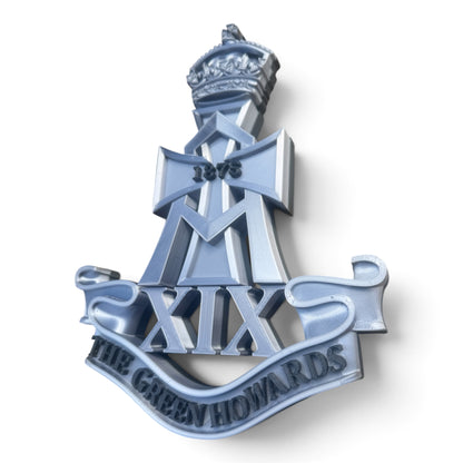 Green Howards Cap Badge Silver & Black - Precision Military Emblems 
