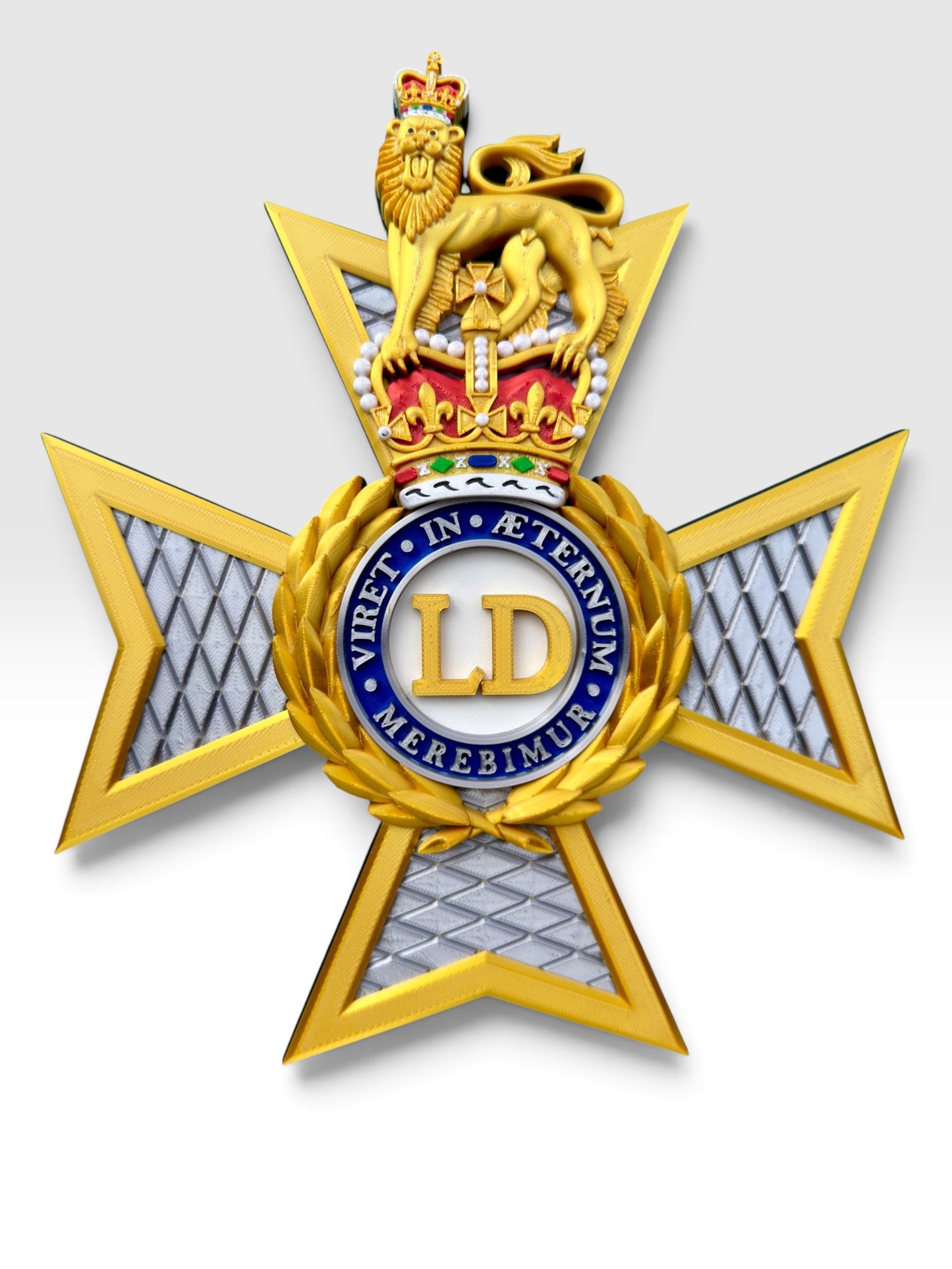 The Light Dragoons Cap Badge – Queen's Crown - Precision Military Emblems 
