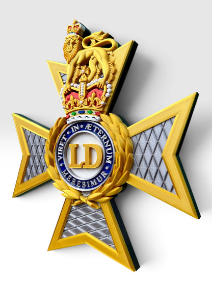 The Light Dragoons Cap Badge – Queen's Crown - Precision Military Emblems 