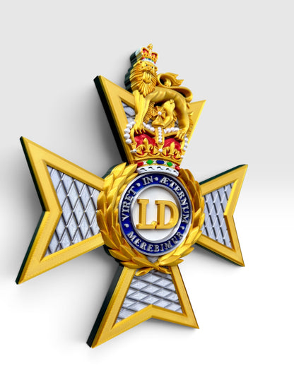 The Light Dragoons Cap Badge – Queen's Crown - Precision Military Emblems 