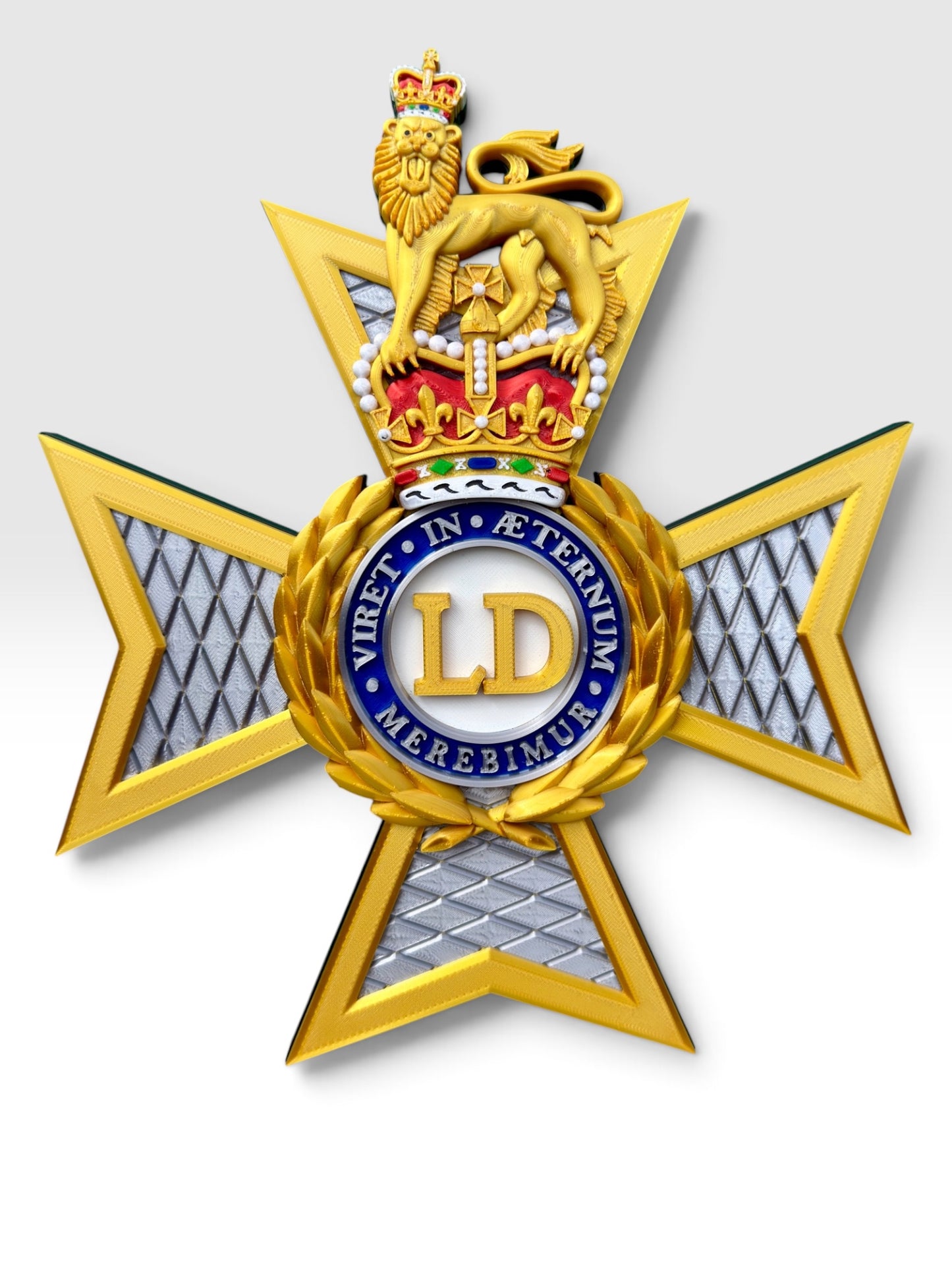 The Light Dragoons Cap Badge – Queen's Crown - Precision Military Emblems 