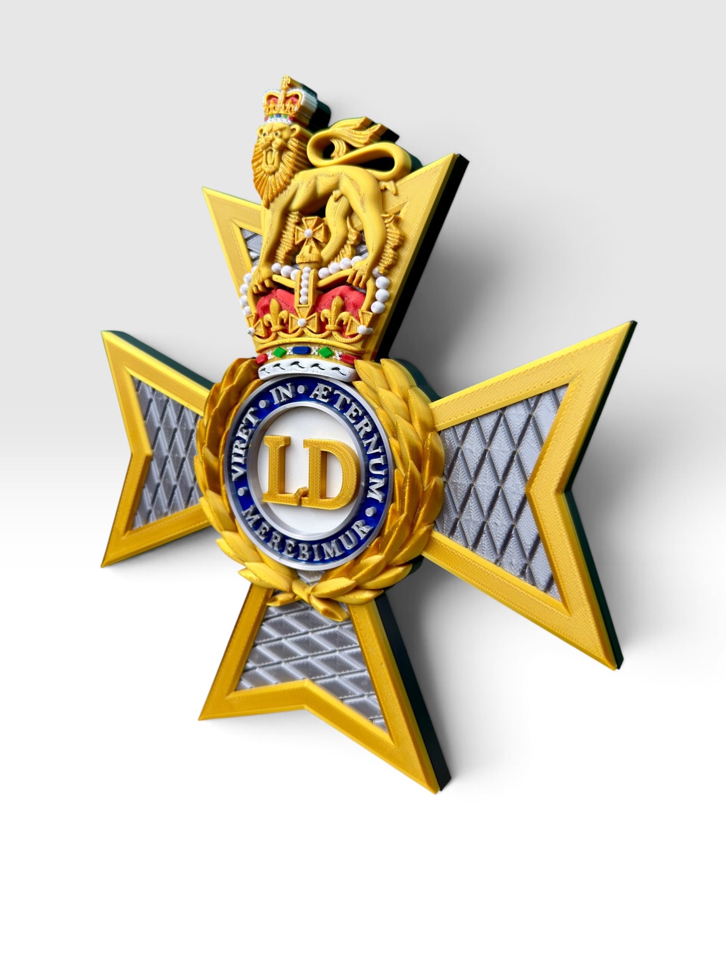 The Light Dragoons Cap Badge – Queen's Crown - Precision Military Emblems 