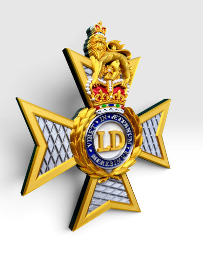 The Light Dragoons Cap Badge – Queen's Crown - Precision Military Emblems  