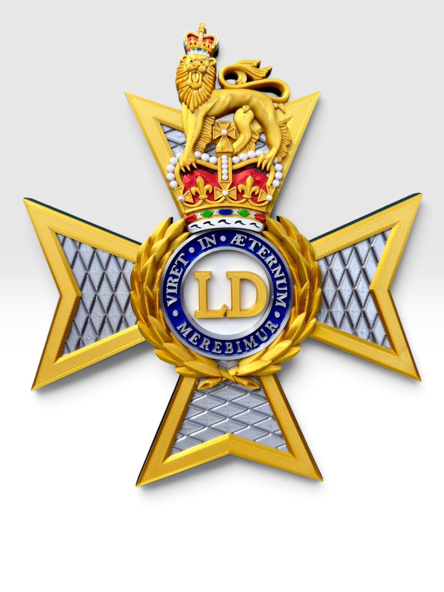 The Light Dragoons Cap Badge – Queen's Crown - Precision Military Emblems 