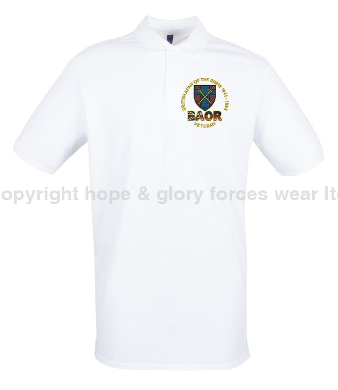 BAOR Veteran Embroidered Polo Shirt - Precision Military Emblems