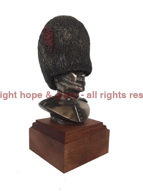 Coldstream Guards Bust Cold Cast Bronze Military Statue Sculpture - Precision Military Emblems