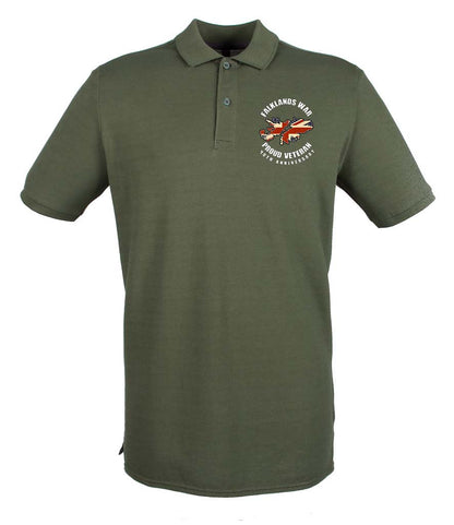 FALKLANDS WAR VETERAN 40th Anniversary Embroidered Polo Shirt - Precision Military Emblems