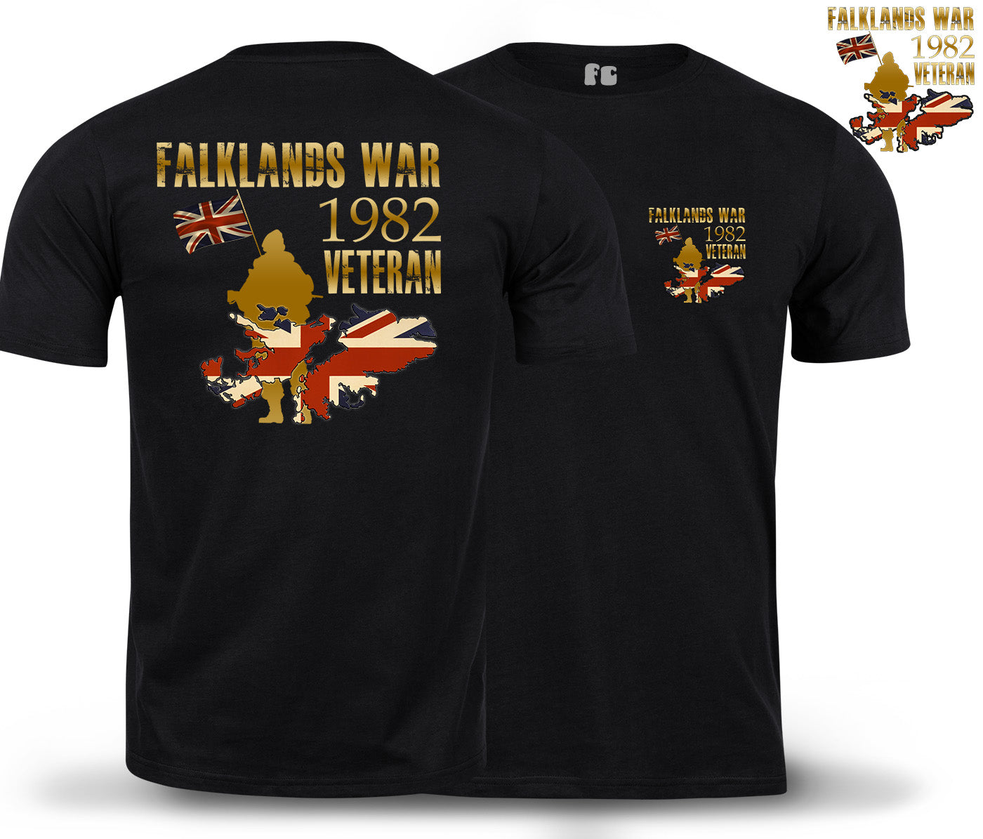 Falklands War Veteran Double Print T-Shirt - Precision Military Emblems