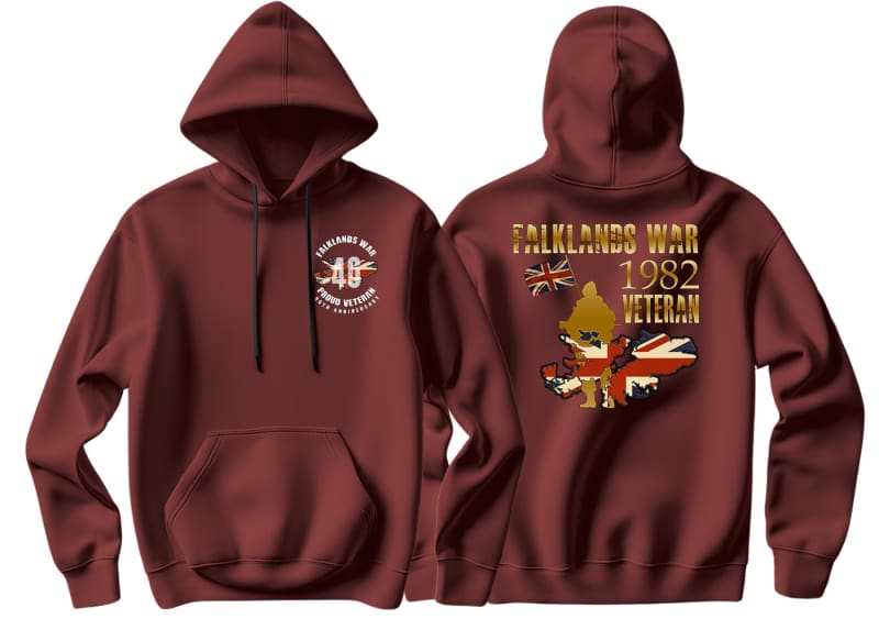 Falklands War Veteran Double Printed Hoodie - Precision Military Emblems