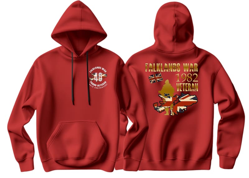Falklands War Veteran Double Printed Hoodie - Precision Military Emblems