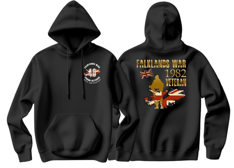 Falklands War Veteran Double Printed Hoodie - Precision Military Emblems