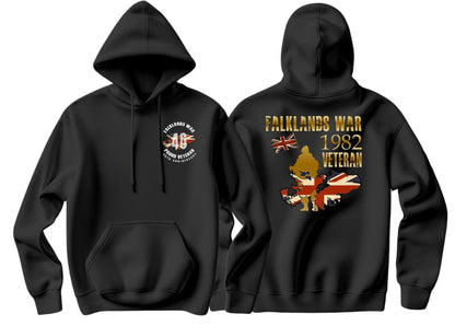 Falklands War Veteran Double Printed Hoodie - Precision Military Emblems