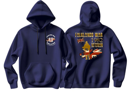 Falklands War Veteran Double Printed Hoodie - Precision Military Emblems