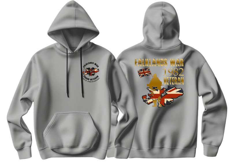 Falklands War Veteran Double Printed Hoodie - Precision Military Emblems