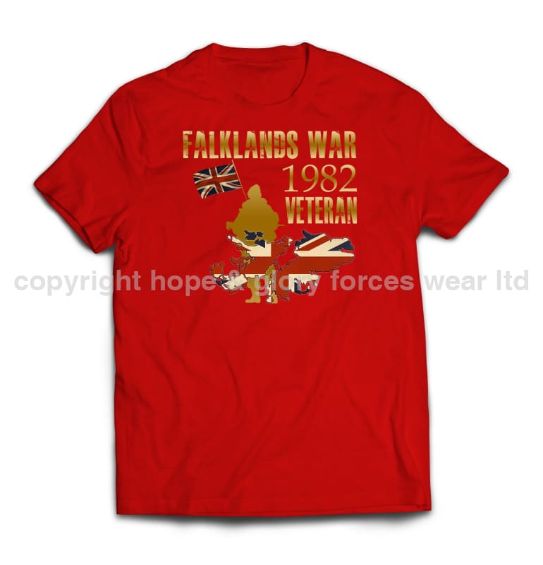 Falklands War Veteran Printed T-Shirt - Precision Military Emblems
