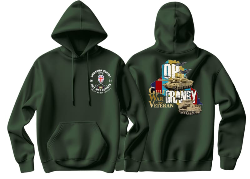 Gulf War 35 Op Granby Double Side Printed Hoodie - Precision Military Emblems