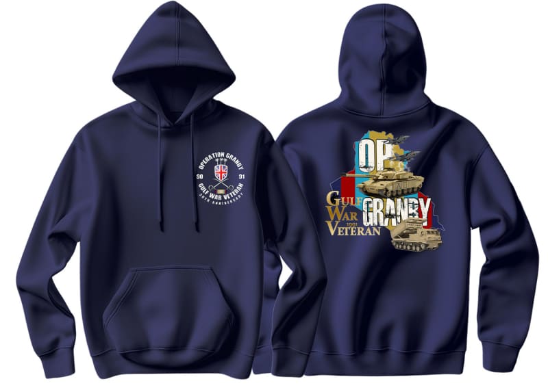 Gulf War 35 Op Granby Double Side Printed Hoodie - Precision Military Emblems