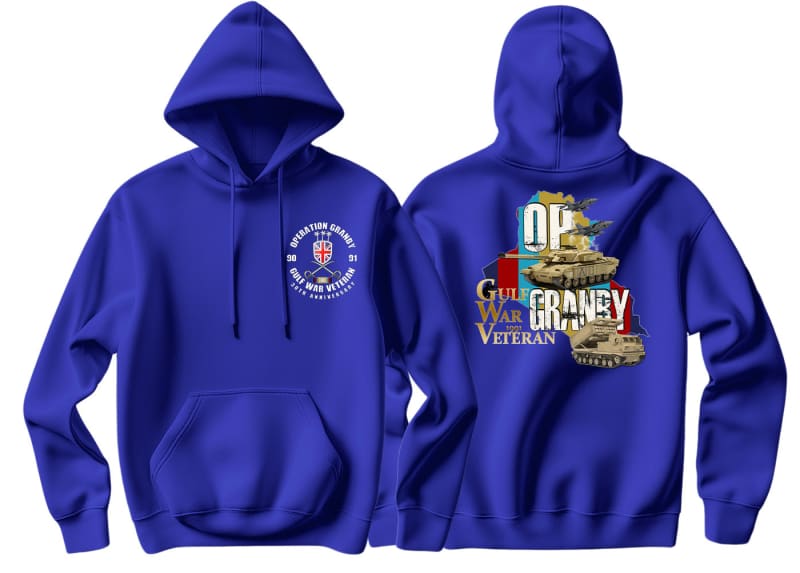 Gulf War 35 Op Granby Double Side Printed Hoodie - Precision Military Emblems