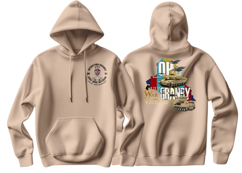 Gulf War 35 Op Granby Double Side Printed Hoodie - Precision Military Emblems