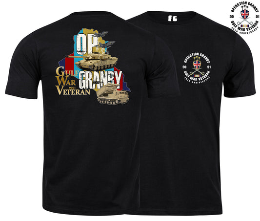 OP Granby Gulf War 35 Veteran Double Side Printed T-Shirt - Precision Military Emblems