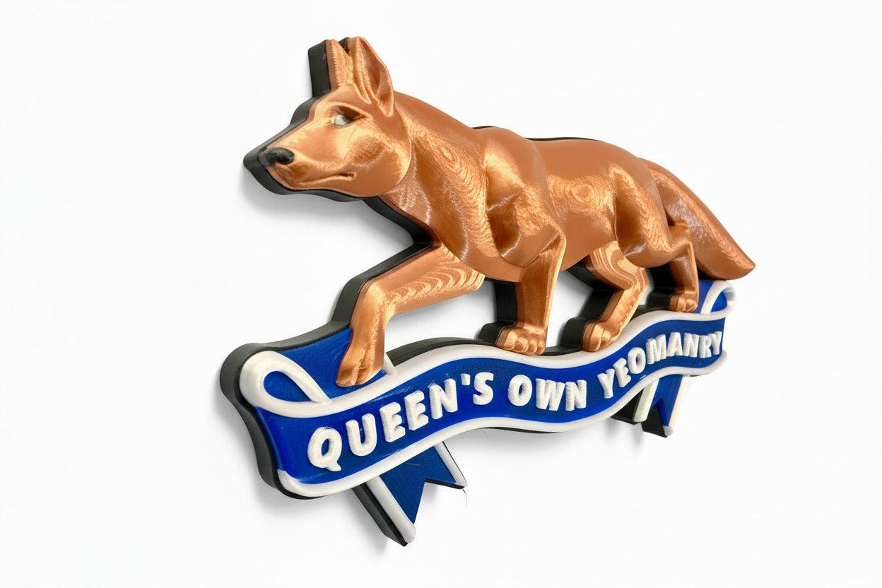 Queen's Own Yeomanry 3D Printed Cap Badge - Precision Military Emblems