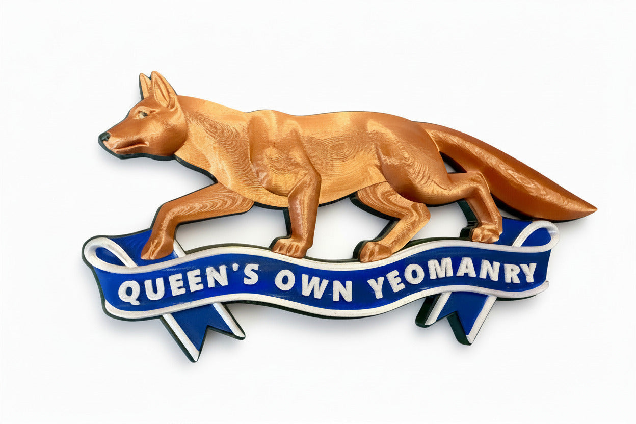 Queen's Own Yeomanry 3D Printed Cap Badge - Precision Military Emblems