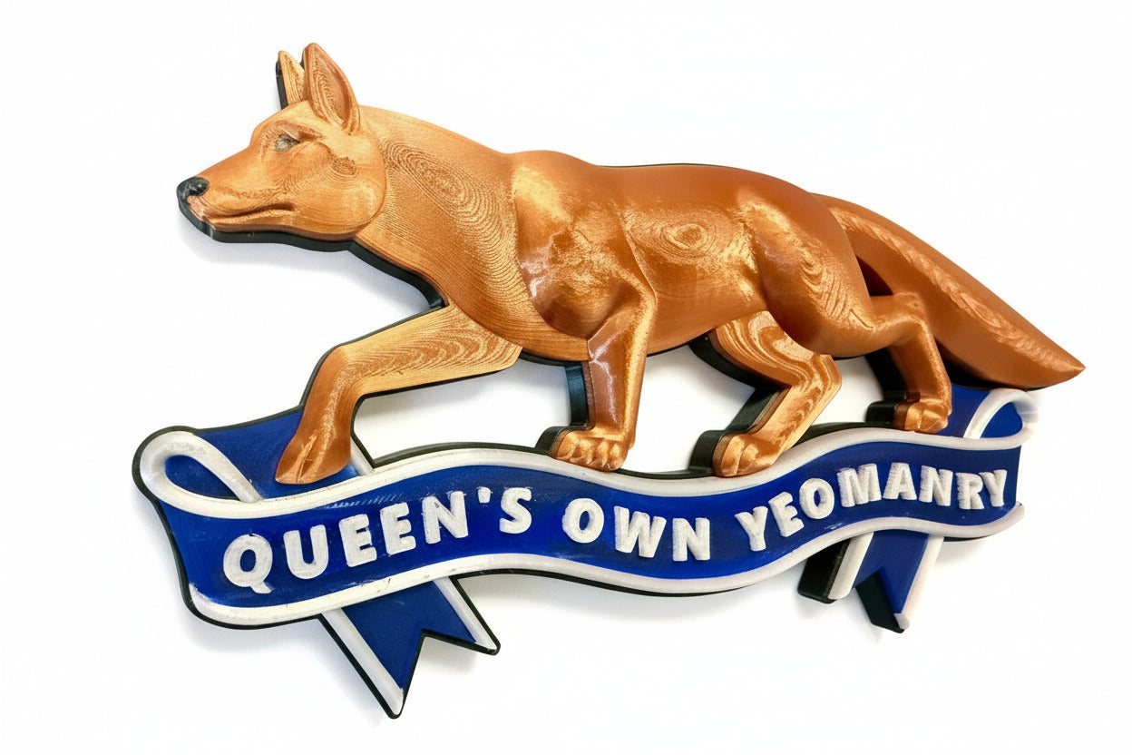 Queen's Own Yeomanry 3D Printed Cap Badge - Precision Military Emblems