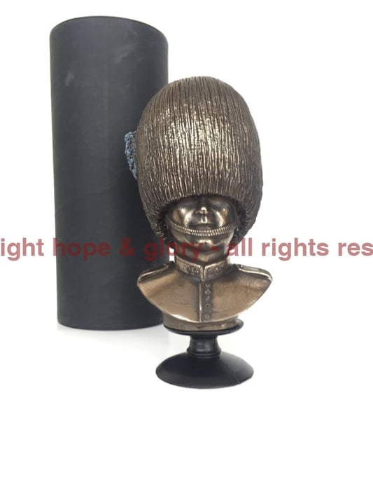 Irish Guards Bust Cold Cast Bronze Military Statue Sculpture - Precision Military Emblems