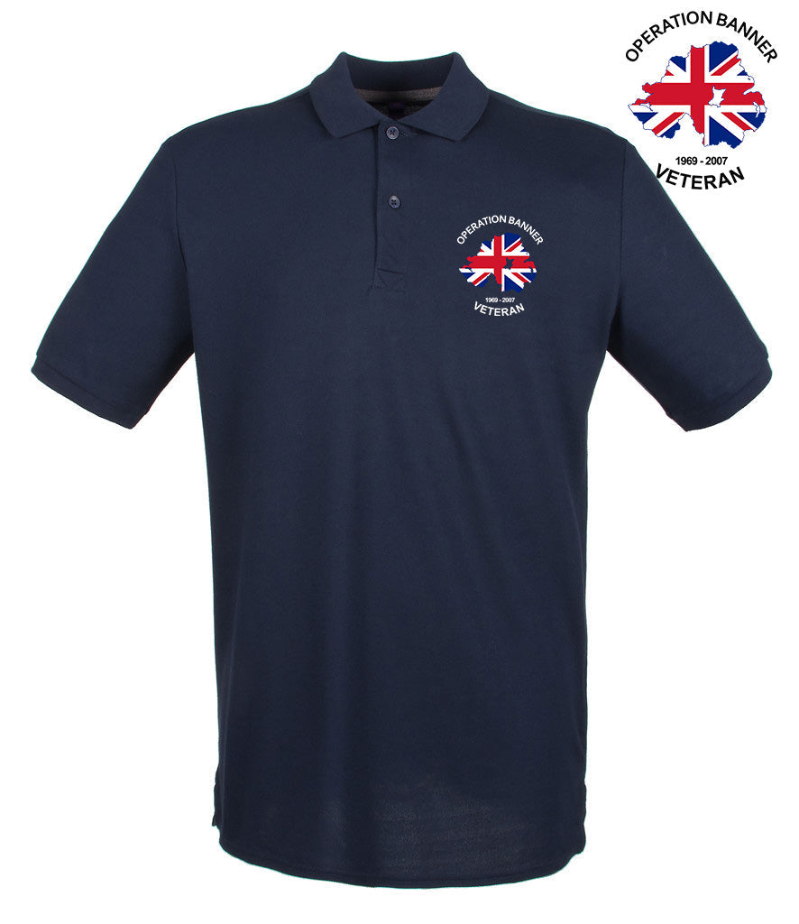 OP BANNER VETERAN Embroidered Polo Shirt - Precision Military Emblems