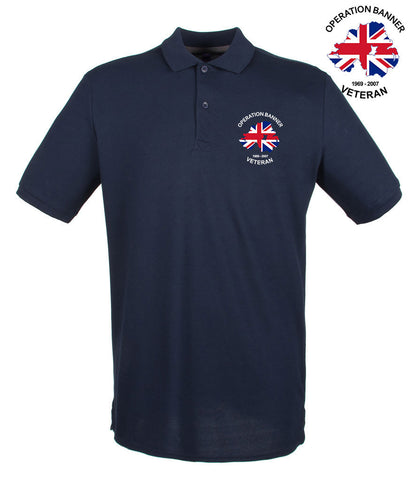 OP BANNER VETERAN Embroidered Polo Shirt - Precision Military Emblems