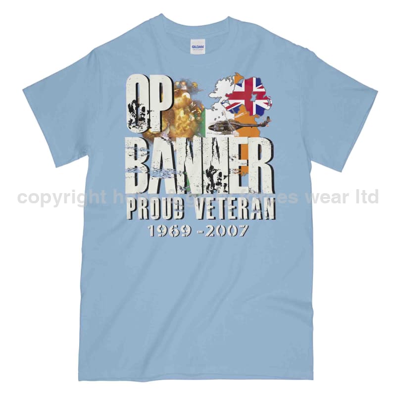 OP Banner Proud Veteran Printed T-Shirt - Precision Military Emblems