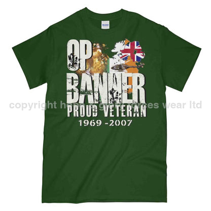 OP Banner Proud Veteran Printed T-Shirt - Precision Military Emblems