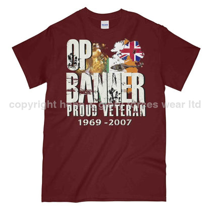 OP Banner Proud Veteran Printed T-Shirt - Precision Military Emblems